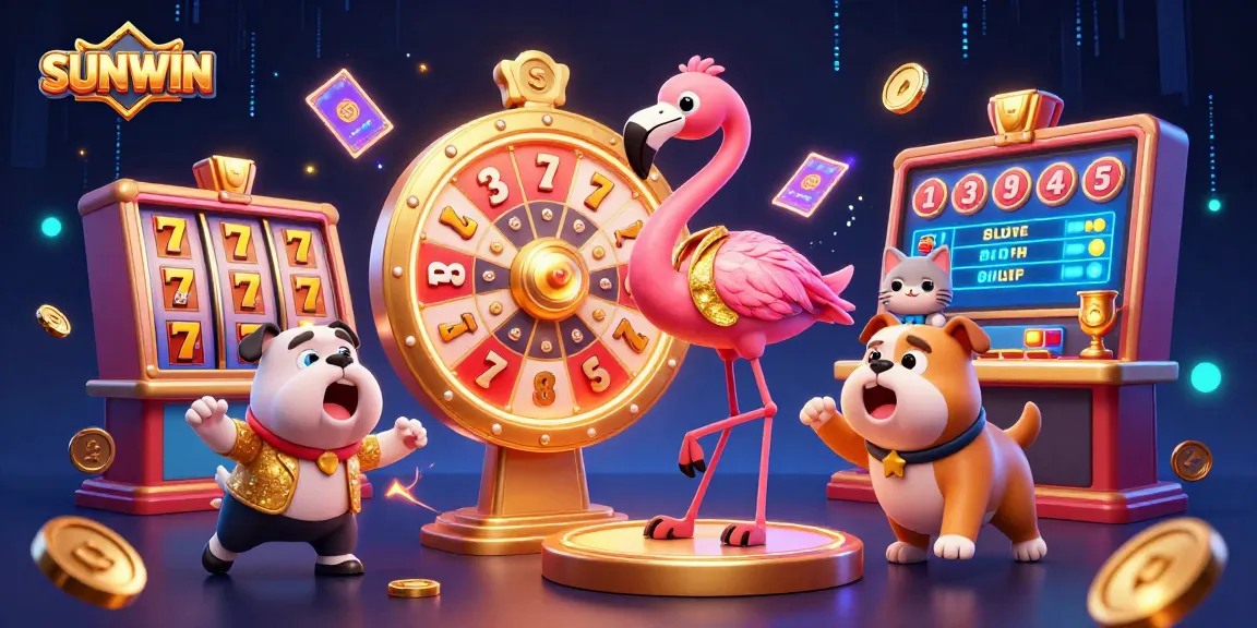 Spin the SUNWIN prize wheel with excitement featuring vibrant characters and engaging game elements.