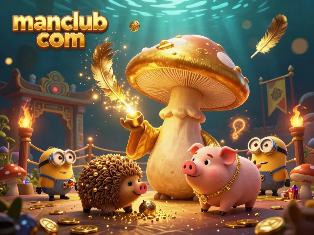 Experience the thrill of gaming at manclub com with our vibrant 3D casino illustration showcasing magic, treasure, and excitement.