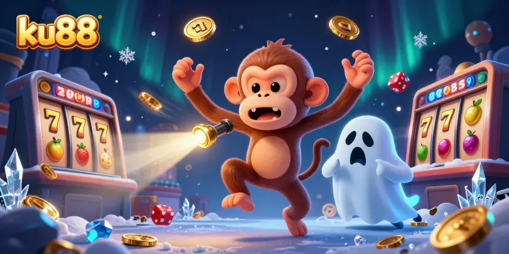 Engage with ku88's dynamic slots experience featuring characters and vibrant casino elements.