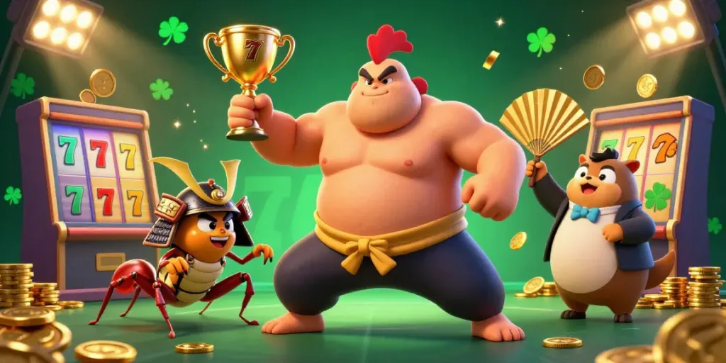 Experience thrilling gameplay at SODO66 casino with an exciting 3D scene featuring characters and casino elements.