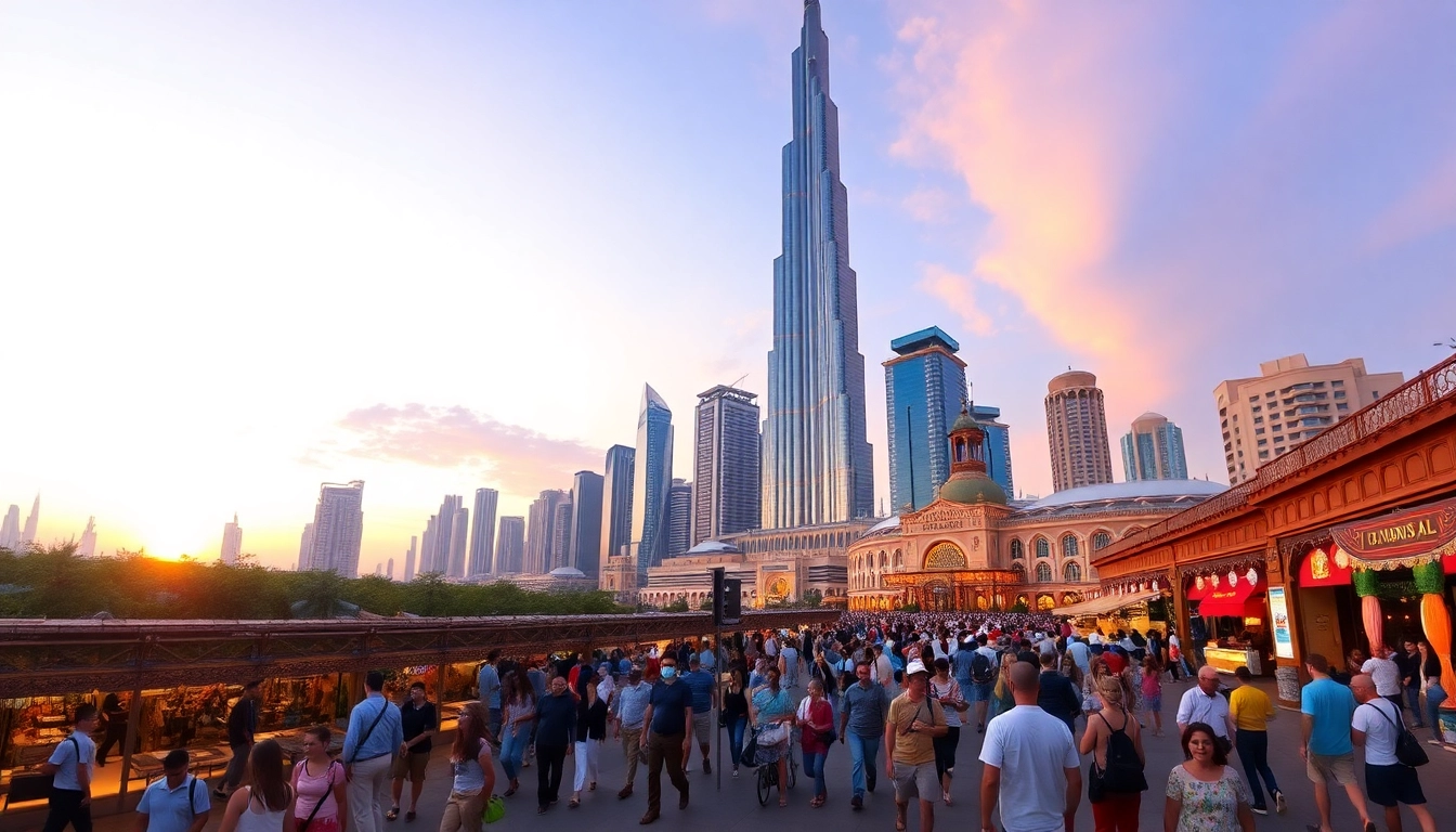 Experience the breathtaking skyline of Dubai and the Burj Khalifa, a must-see for anyone planning to travel to Dubai.