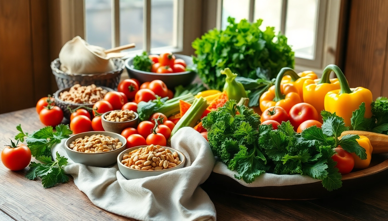 Beautifully arranged healthy food spread showcasing vibrant fruits and vegetables to inspire nutritious eating.