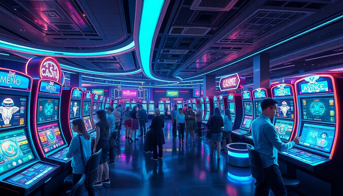 Experience the thrill of a futuristic casino showcasing New Technology in immersive games.