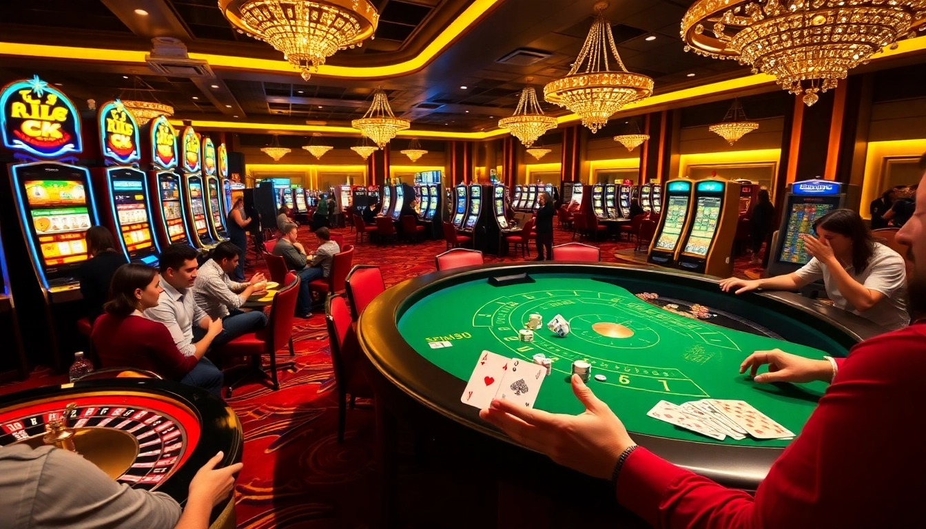 Experience thrilling gameplay at Spinero Casino with vibrant slot machines and excitement-filled tables.