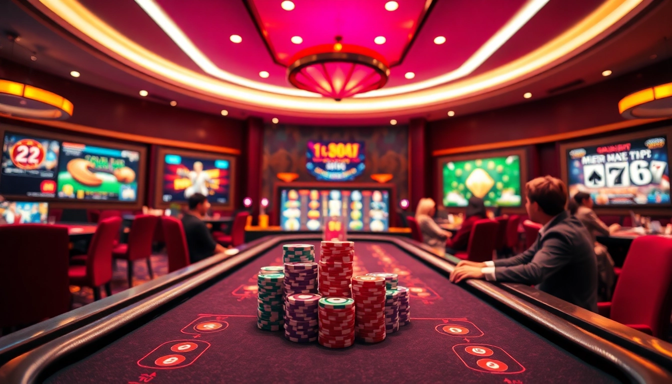 Experience the excitement of jeetbuzz ক্যাসিনো with vibrant gaming tables and joyful players.