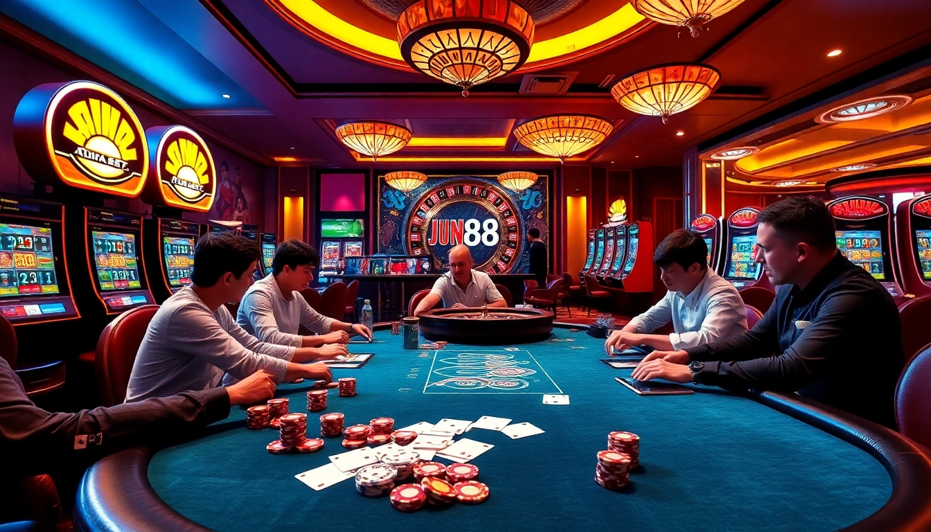 Experience the thrill of gaming at Jun88 with vibrant poker action and dynamic winning moments.