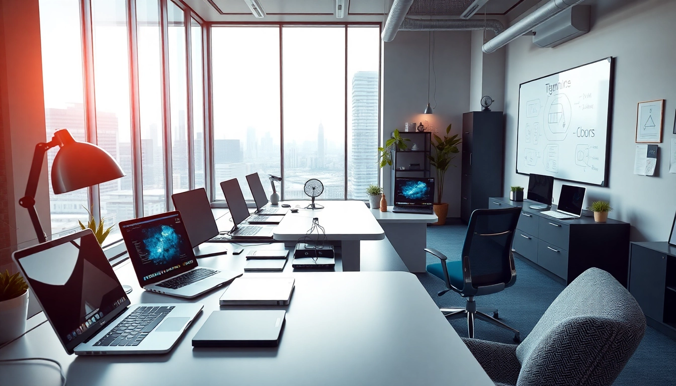 Dynamic digital workspace representing tech innovation for techeslabs.wiki