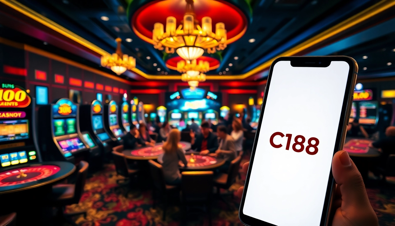 Players enjoying the excitement of the C168 casino experience with vibrant gaming atmosphere.