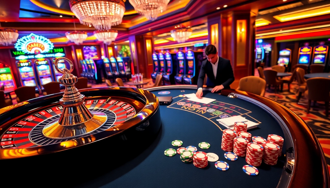 Experience thrilling gameplay at VAOBET casino with professional dealers and vibrant gaming tables.
