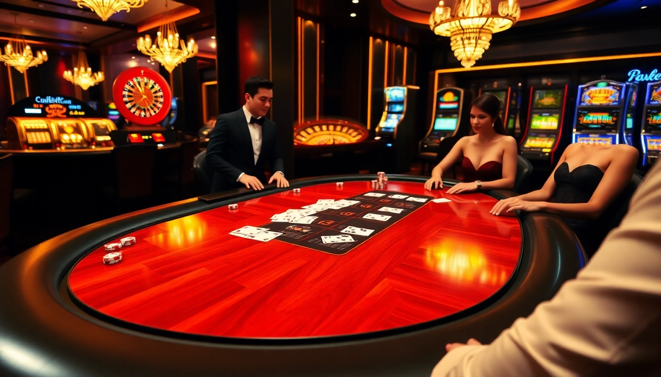 Engage in thrilling moments at https://king88b.us.com/ with a luxurious casino poker table scene.