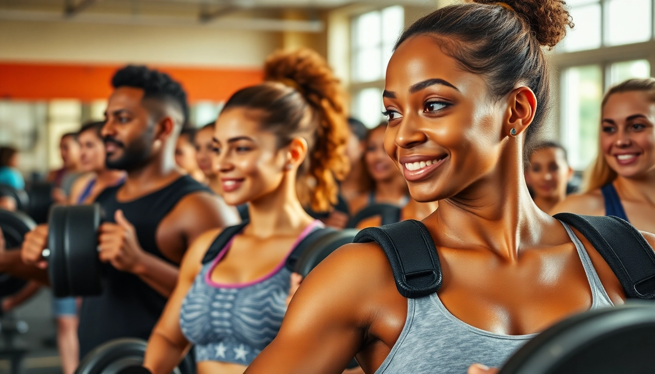 Shoulder brace for weightlifting providing support and comfort during intense workouts in a vibrant gym.