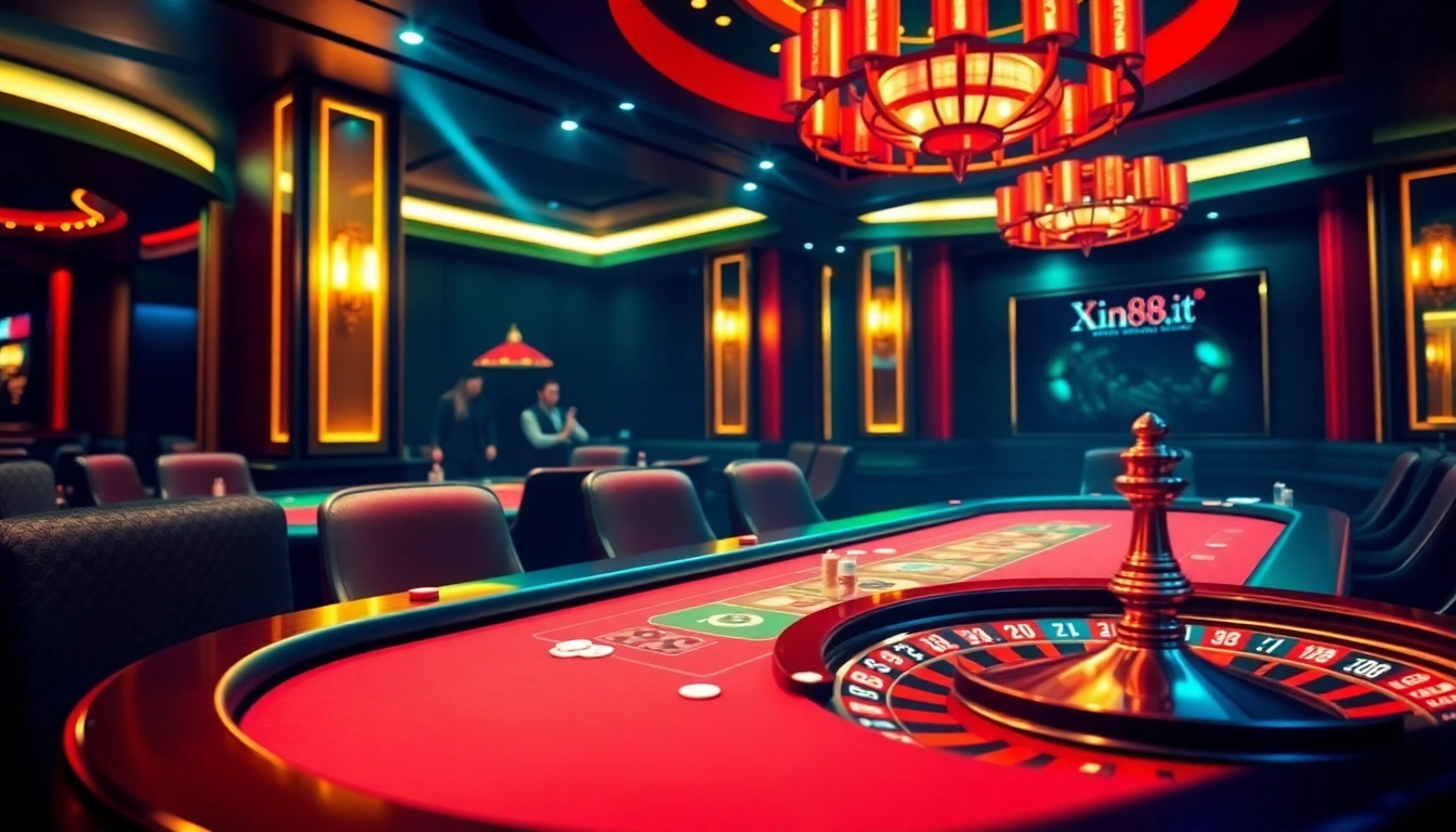 Experience the excitement of betting on xin88it.com at a luxurious poker table with action-packed gameplay.