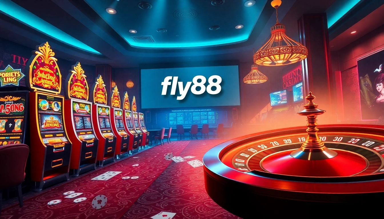 Experience the thrill of online betting at nhà cái fly88 with vibrant casino visuals.