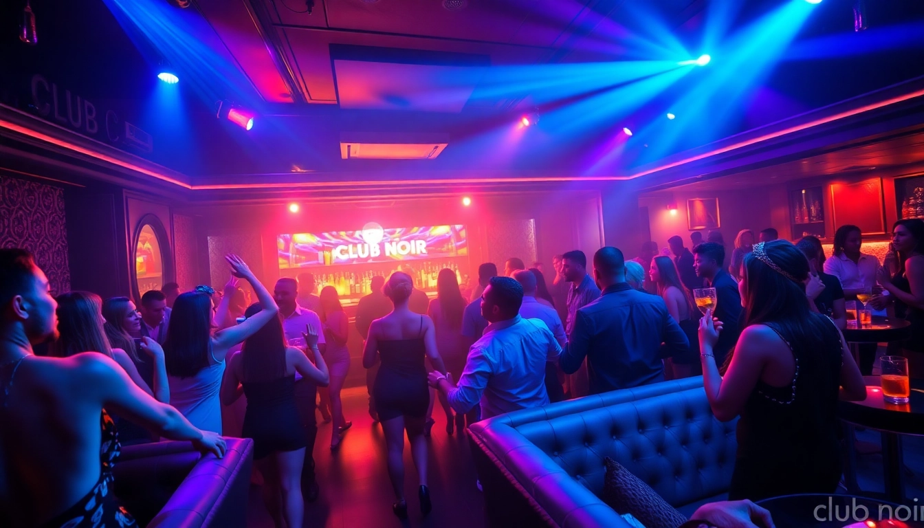 Night club sxm scene with lively dancers, vibrant cocktails, and a dynamic atmosphere at Club Noir.
