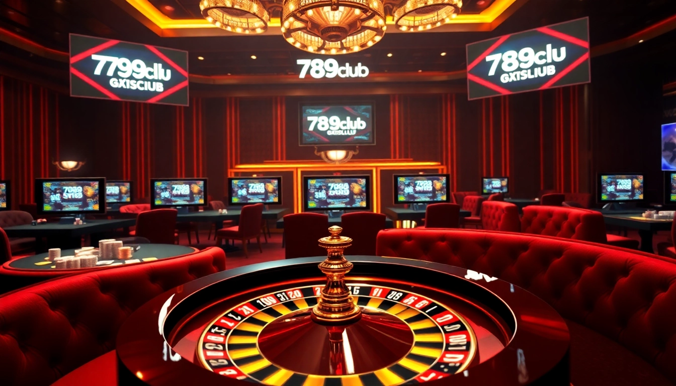 Experience thrilling gameplay at 789club with luxurious casino elements and vibrant atmosphere.