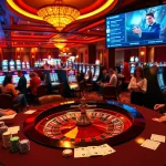 Players mastering their bets at the roulette table in a luxurious casino setting for https://lucky88.charity/.