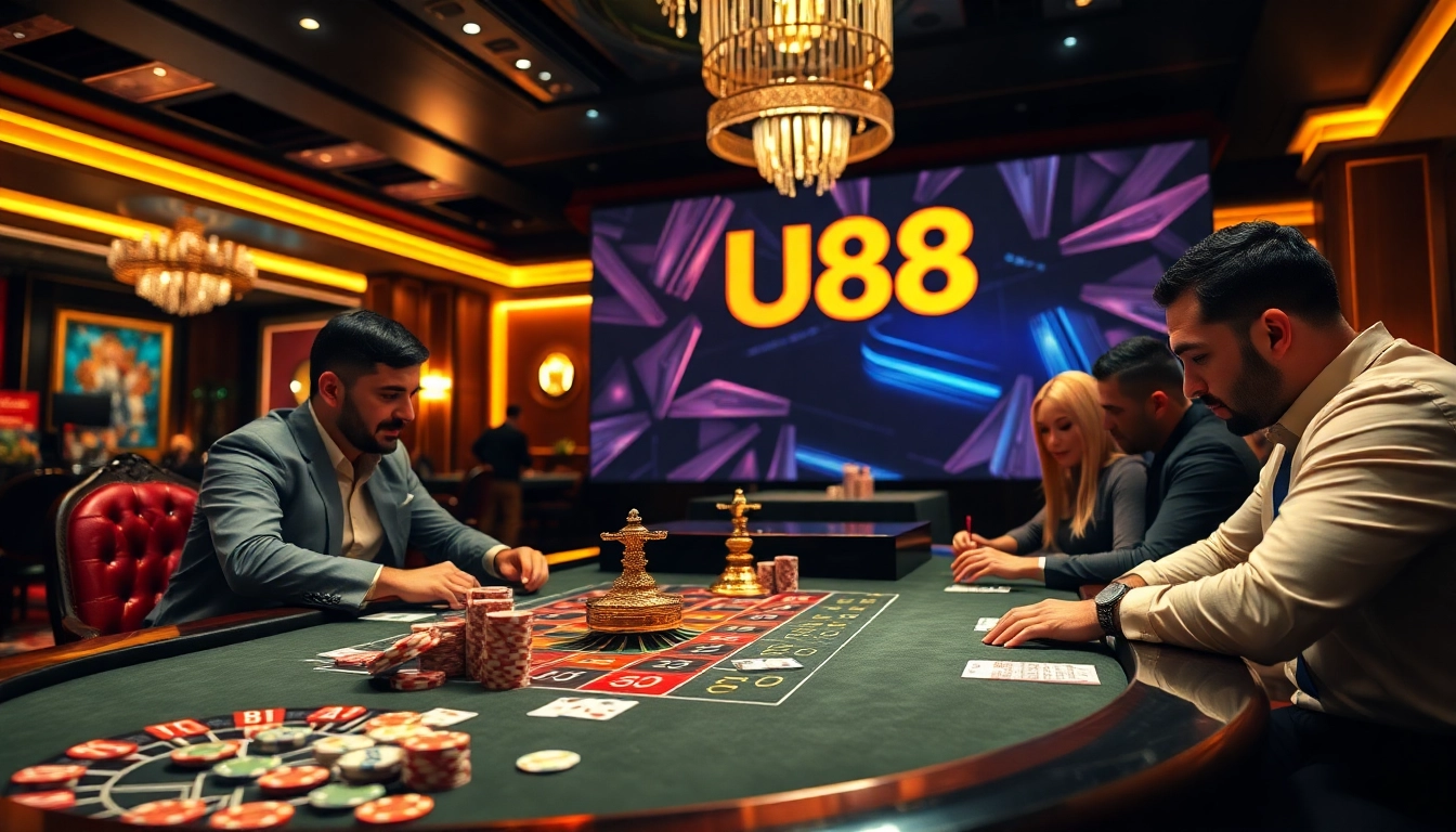 Experience the excitement of gambling at UU88 Casino with vibrant poker and roulette action.