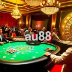 Experience excitement at au88 with vibrant gambling scenes featuring poker and roulette.