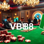 Exciting casino gameplay with vibrant tables and vibrant atmosphere; VB88 poker action.