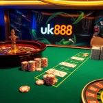Experience the thrill of winning at uk88 casino with vibrant poker chips and a luxurious roulette table.