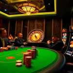 Twin68 offers an engaging casino experience with vibrant poker tables and exciting slot machines.