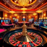 Players enjoying the excitement of casino games at LC88 with sparkling chips and roulette.