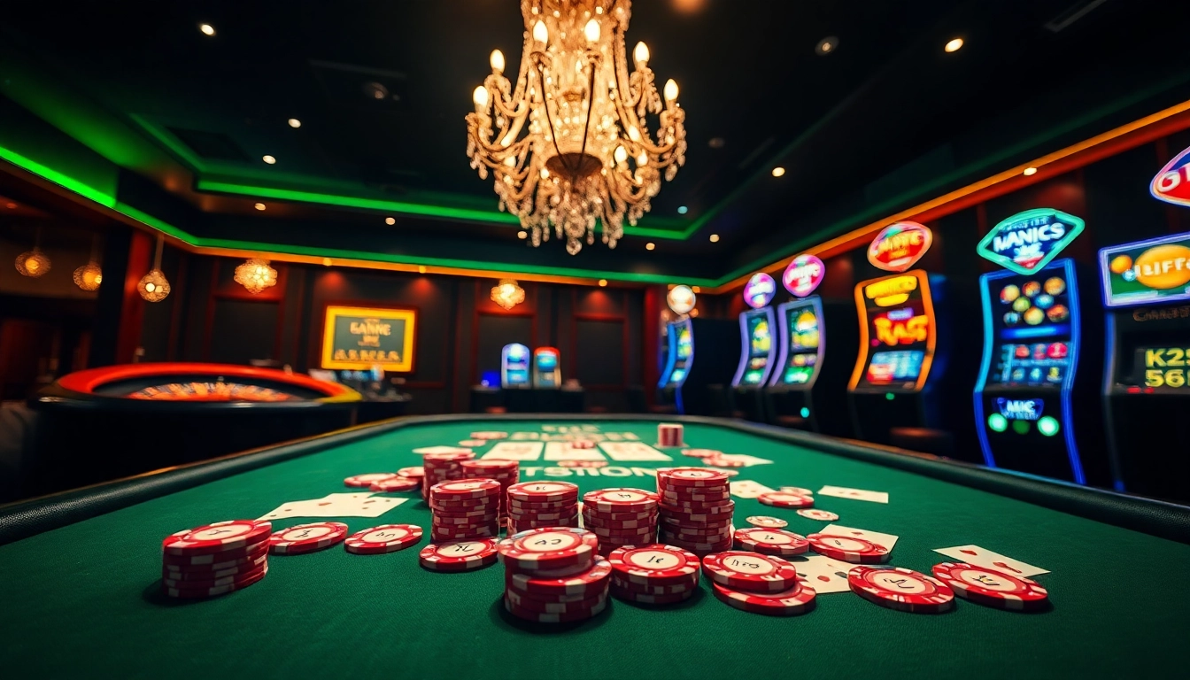 Players strategize at a high-stakes poker table in a luxurious casino, embodying the thrill of KK55 gaming.