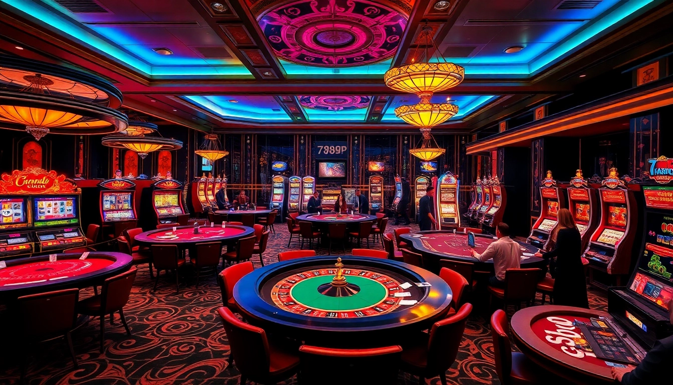 Experience the excitement of 789P with vibrant casino tables and thrilling gambling action.