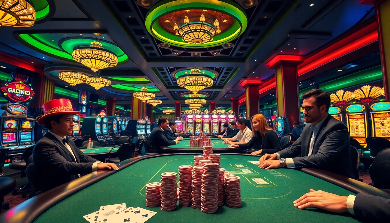 Experience the excitement of gambling at https://rr88me.com/ with vibrant casino scenes, poker tables, and slot machines.