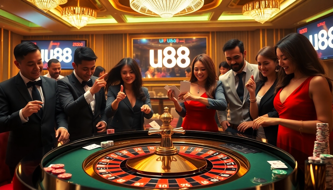 Playing table games at uu88 casino with vibrant roulette and poker action.