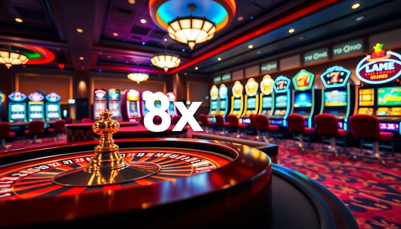 Experience seamless đăng nhập 8xbet with an engaging casino atmosphere full of vibrant slot machines and roulette.