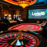 Players enjoying thrilling games at Lode88, showcasing luxury and excitement in gambling.