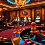 Playing poker at b52club, showcasing a luxurious casino atmosphere with high-stakes action.