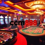 Experience thrilling casino gameplay with cm88, featuring vibrant poker tables and exciting slot machines.