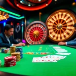 Experience thrilling high-stakes play with https://789bet.tours/ at a luxurious poker table surrounded by excitement.