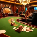Players betting at an elegant casino table while engaging with the s8 online gambling interface.