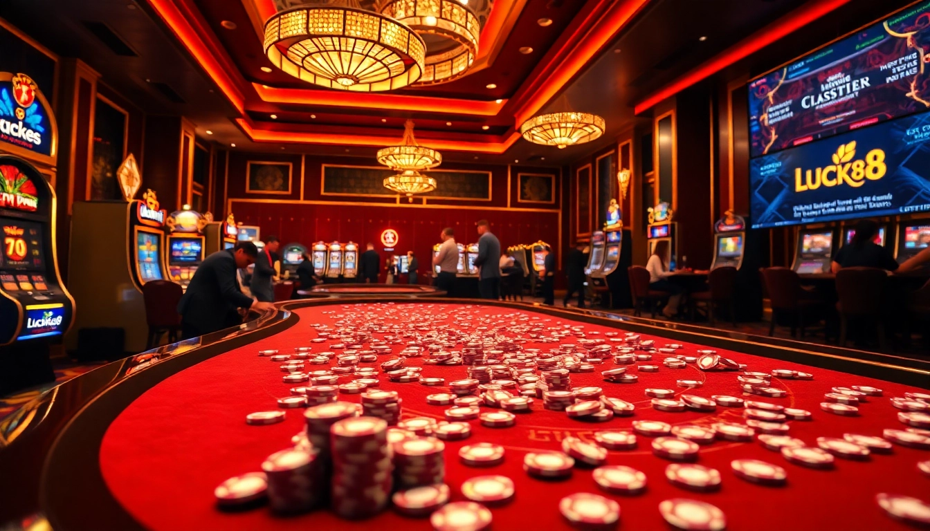 Experience the excitement at Luck8 casino with thrilling games and vibrant gambling scenes.