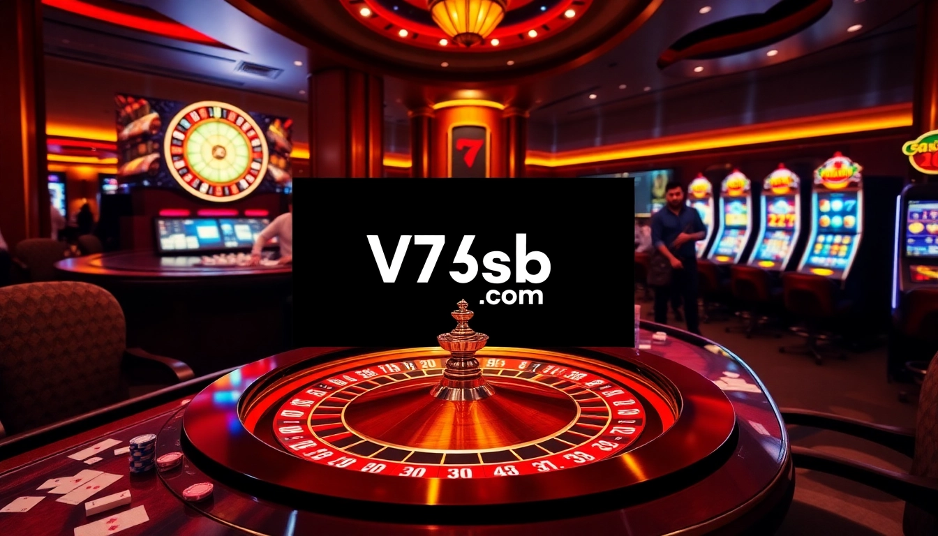 Experience online gaming excitement with V7sb. com at the luxurious casino scene.
