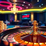Experience thrilling gaming with go88 at a luxurious casino scene featuring roulette and poker chips.