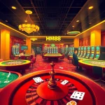 Experience the thrilling games at HM88 with players at lively casino tables filled with action.