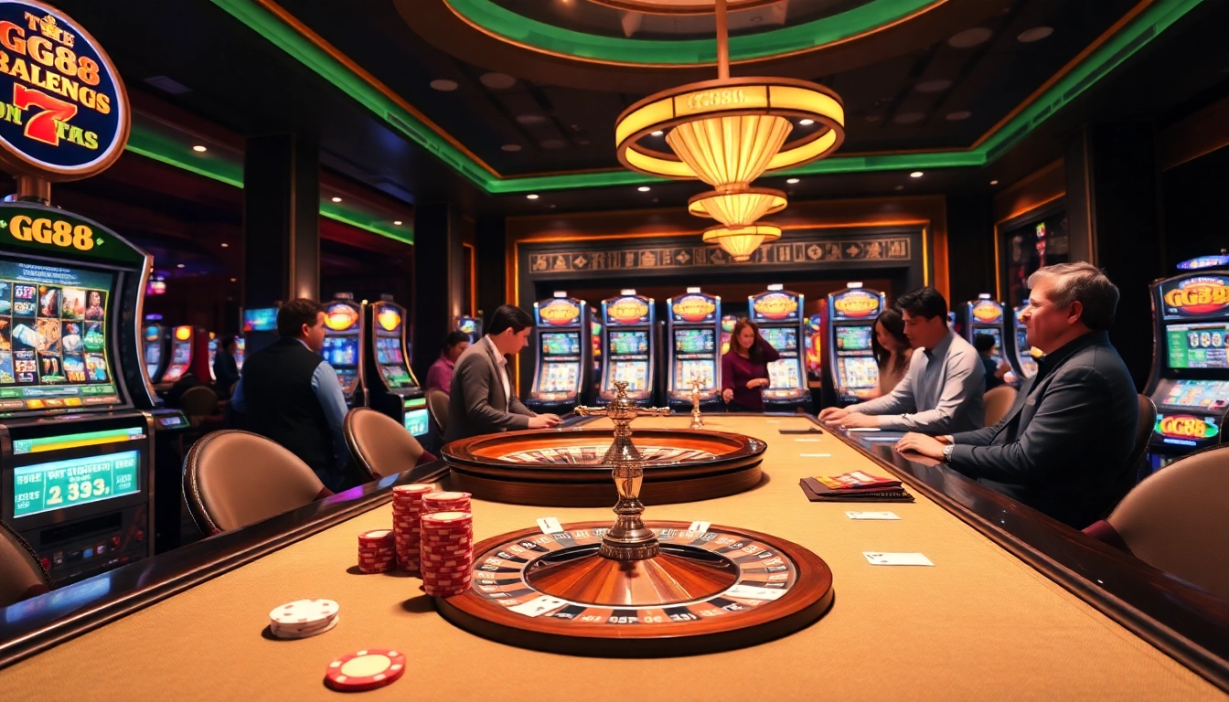 Experience high-stakes gambling at GG88 with vibrant tables and dynamic slot machines.