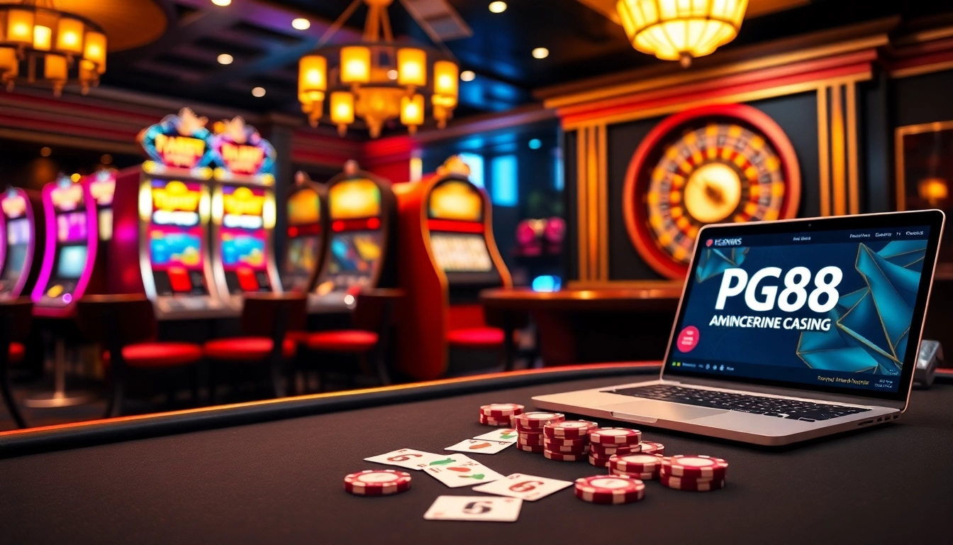 Experience the thrill of pg88 gaming with vibrant casino tables and slots.