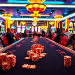 Feeling lucky at Luckywin Casino with vibrant poker chips and exciting games of chance.