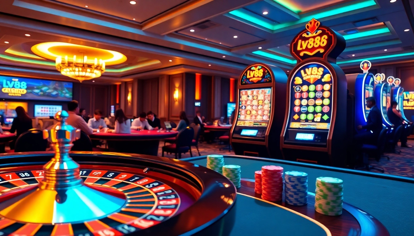 Experience thrilling casino games at lv88 with vibrant tables and engaging players.