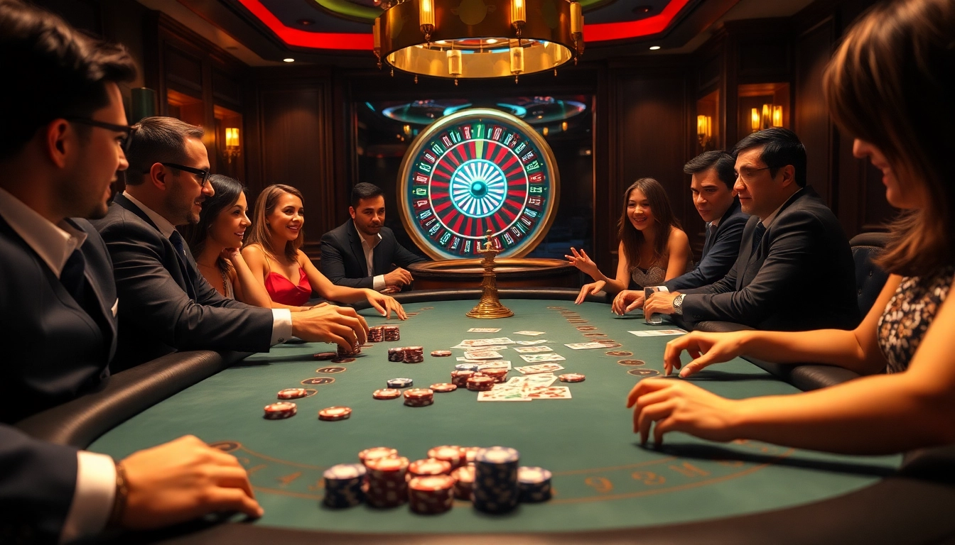Experience high-stakes action at nohu90 with luxurious poker games and vibrant casino scenes.