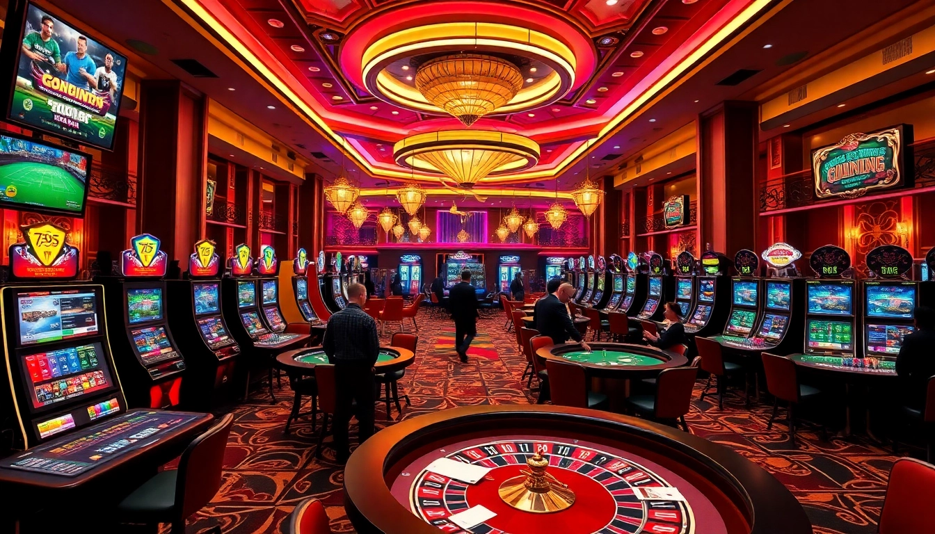 Experience the excitement of winning with 789win on a vibrant casino floor filled with games.