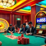 Experience excitement at a tr88-themed casino with vibrant games and elegant surroundings.