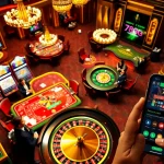 Jugadores disfrutando de una emocionante partida de póker con fichas 789g en una mesa de casino lujosa.