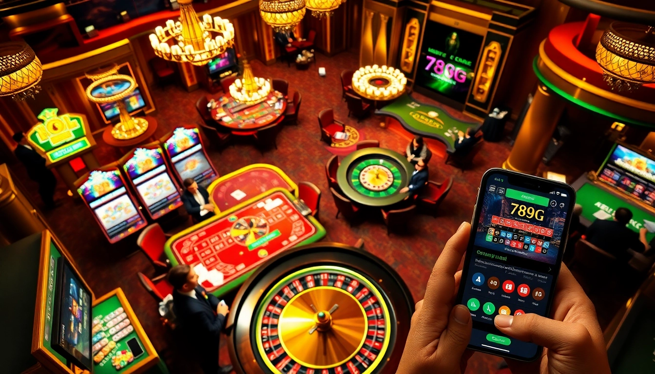 Jugadores disfrutando de una emocionante partida de póker con fichas 789g en una mesa de casino lujosa.