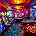 S8-themed online casino interface displaying vibrant slot machines and poker tables, capturing the gambling excitement.